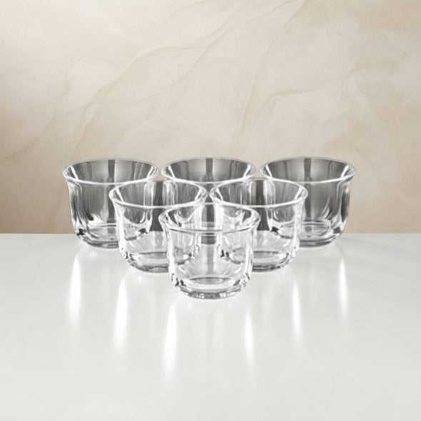 Al Marjan 21 Pieces Tea & Coffee Set, Silver & Dark Wood