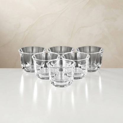 Al Marjan 21 Pieces Tea & Coffee Set, Silver & Dark Wood