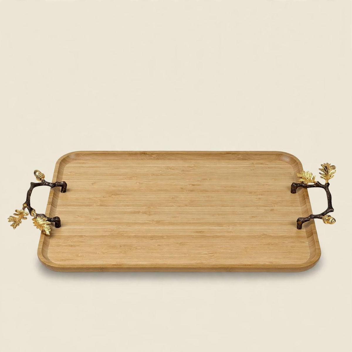 Rose Gold Tea & Coffee Hospitality Set with Blush Cawa Cups, Wooden Tray & Floral Accent
