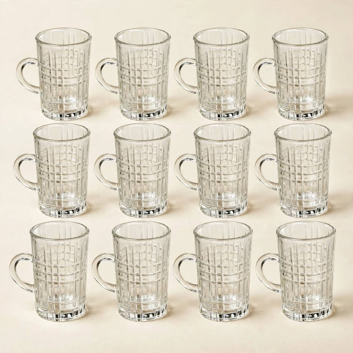 Minimalist White & Chrome Tea & Coffee Hospitality Set with Patterned Tray, Crystal Sugar Pot & Floral Centerpiece